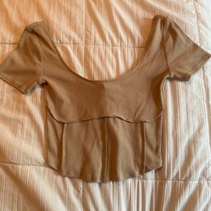 Forever 21 NWT brown crop top